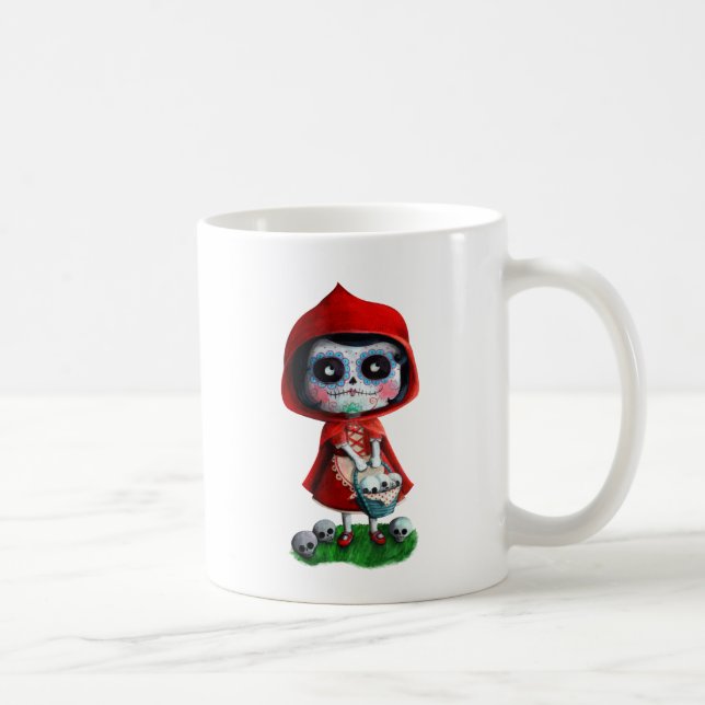 Diameter de los Muertos Lite röd ridninghuva Kaffemugg (Höger)