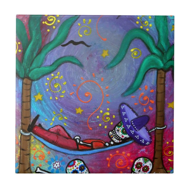 Diameter de los Muertos mariachiSiesta vid Kakelplatta (Framsidan)