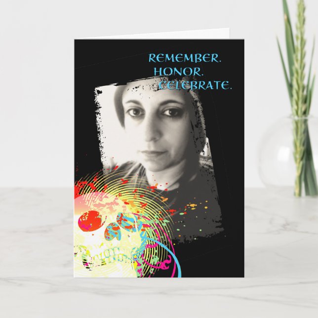 diameter de los muertos minnes- firande: hög-fi tack kort (Framsida)