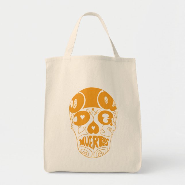 Diameter De Los Muertos Orange skalletoto Tygkasse (Framsidan)