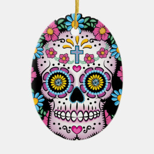 Diameter de los Muertos Skalle Julgransprydnad Keramik