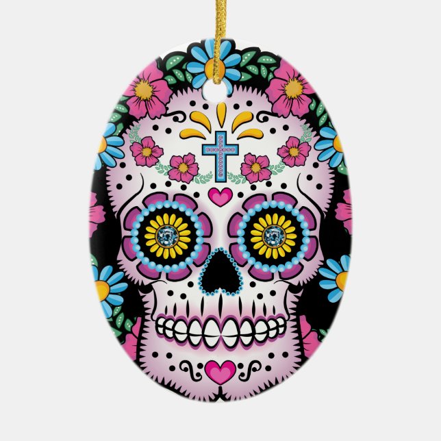 Diameter de los Muertos Skalle Julgransprydnad Keramik (Framsidan)