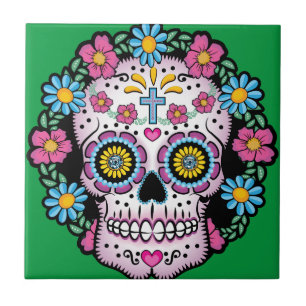 Diameter de los Muertos Skalle Kakelplatta