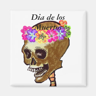 Diameter de los Muertos skalle Magnet