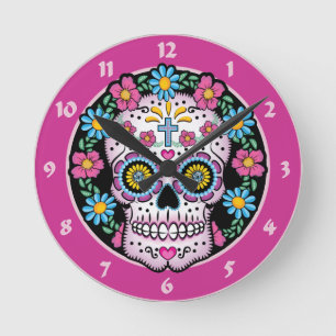 Diameter de los Muertos Skalle Rund Klocka