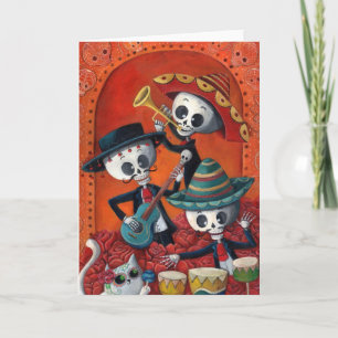 Diameter de Los Muertos Skelett MariachiTrio Kort