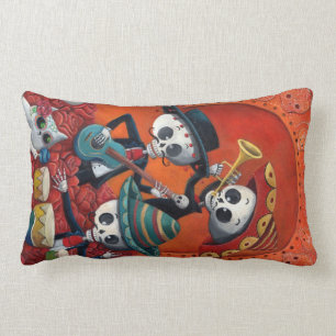 Diameter de Los Muertos Skelett MariachiTrio Lumbarkudde