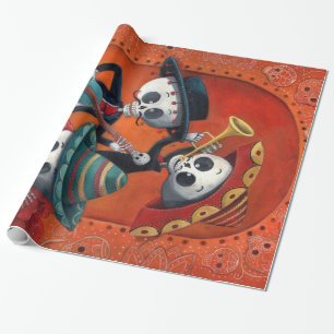Diameter de Los Muertos Skelett MariachiTrio Presentpapper