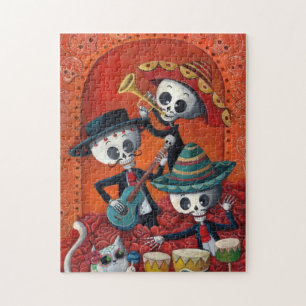 Diameter de Los Muertos Skelett MariachiTrio Pussel