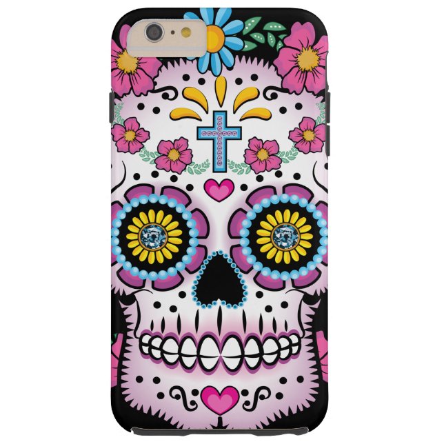 Diameter de los Muertos Sockra skalle Case-Mate iPhone Skal (Baksidan)