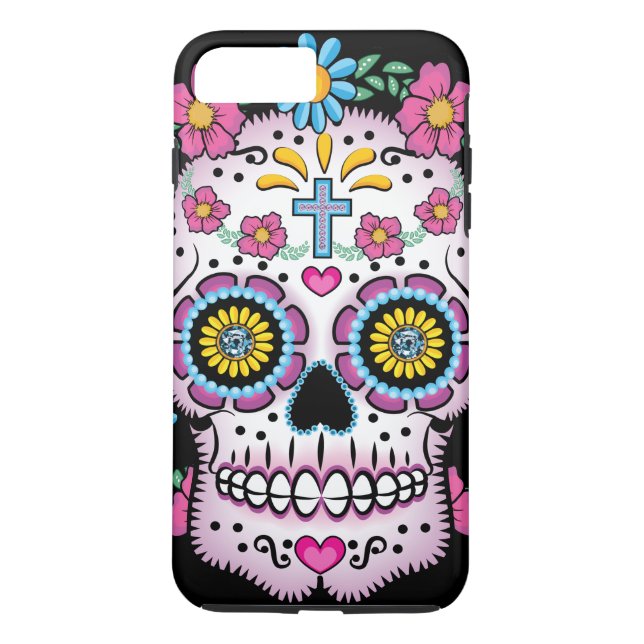Diameter de los Muertos Sockra skalle Case-Mate iPhone Skal (Baksida)