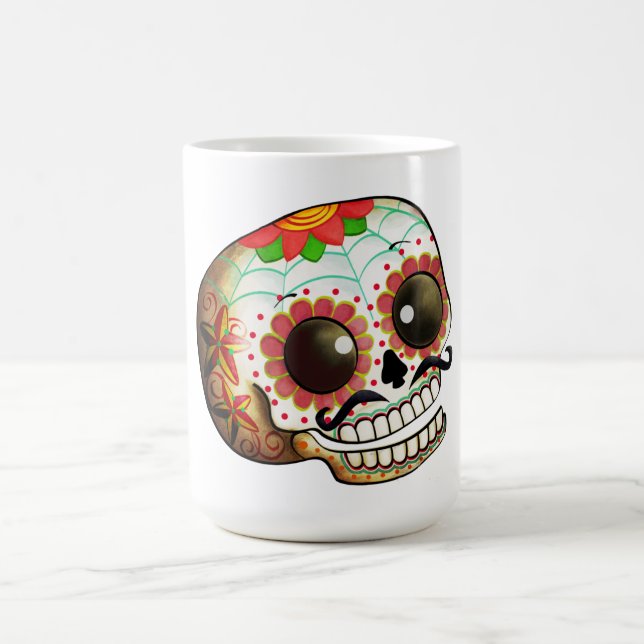 Diameter de Los Muertos Sockra skallekonst Kaffemugg (Center)