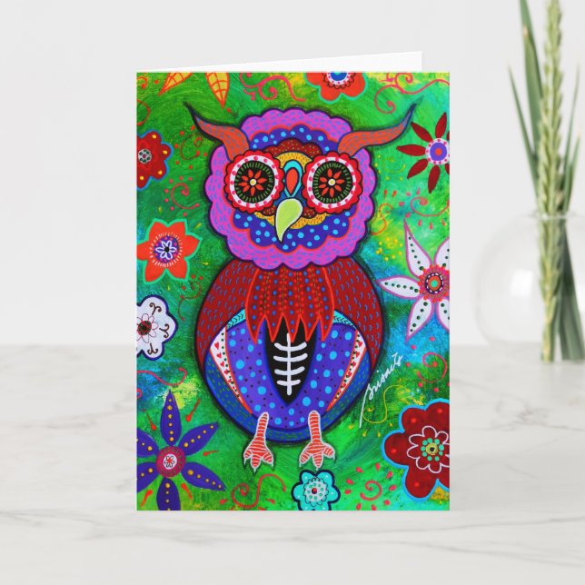 Diameter de los Muertos talavera klok uggla Kort (Framsida)