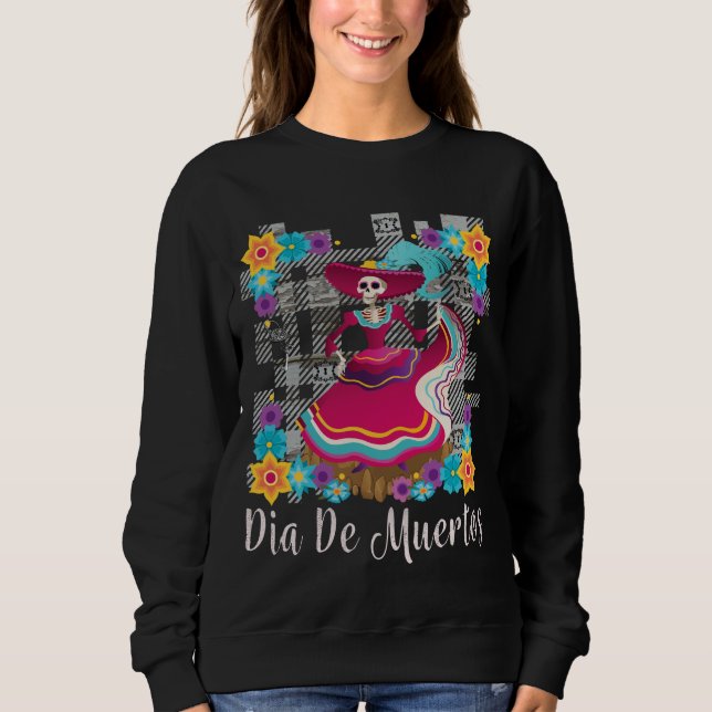 Diameter de Muertos (day of the dead) kvinna T Shirt (Framsida)