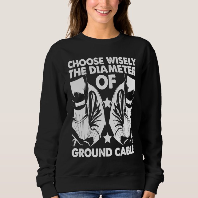 Diameter of Ground Cable Weld Worker Welder Weldin T Shirt (Framsida)