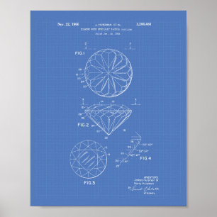 Diamond 1966 Patent Art Blueprint Poster