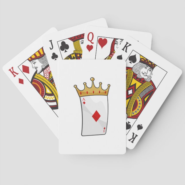 Diamond Ace med Kung Krona Casinokort (Baksidan)