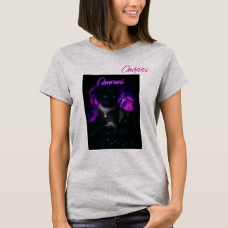 Diamond Adorned Cat med Elegant Woman - Luxury Ar T Shirt