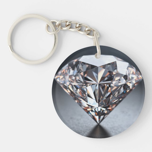 Diamond-akrylnyckelkedja - Snyggt, hållbar (Framsidan)