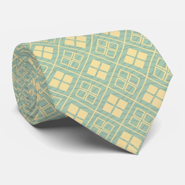 Diamond and Wave Pattern Gold Cyan Slips (Rullad)