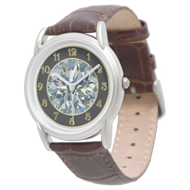 Diamond Ansikte Watch Armbandsur (Vinklad)