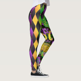 Diamond Argyle Mardi Gras Färg Dragon Leggings