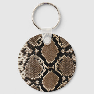 Diamond Back Rattlenake Skin Nyckelring