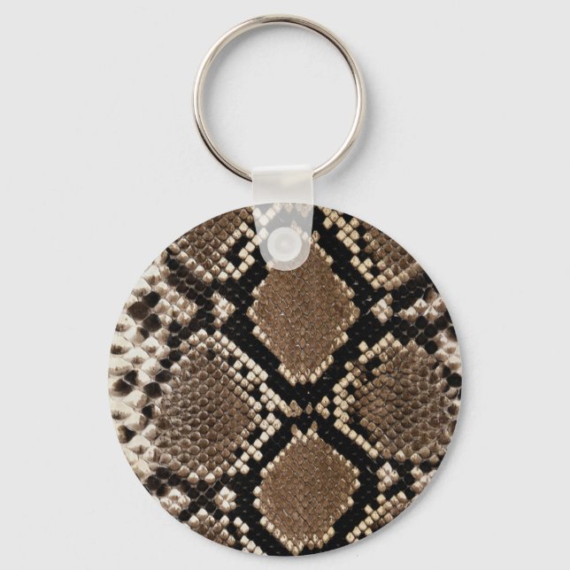 Diamond Back Rattlenake Skin Nyckelring (Framsida)