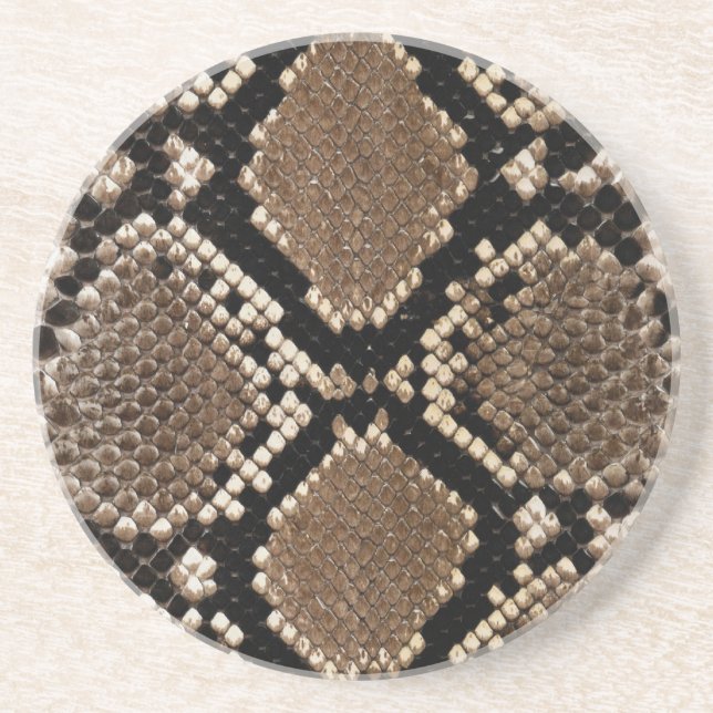 Diamond Back Rattlenake Skin Underlägg Sandsten (Framsidan)