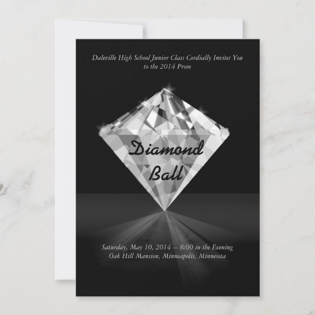 Diamond - Bling Prom-inbjudningar Inbjudningar (Framsida)