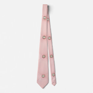 Diamond Bling Rosa Tuftad läder Jewel Vinyl Tie Slips