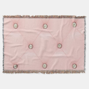 Diamond Bling Rosa Tuftad läderpip Filt