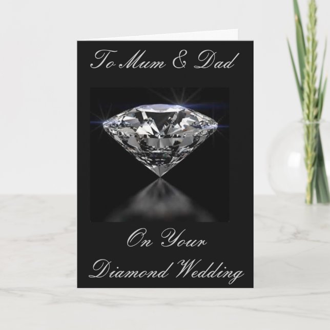 DIAMOND BRÖLLOP GREETING CARD KORT (Framsida)