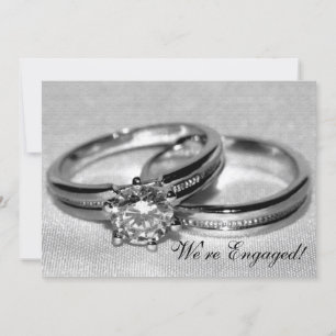 Diamond Bröllop Ring Set Förlovningsfest Inbjudningar