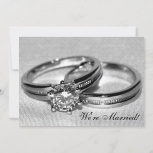 Diamond Bröllop Ring Set Giftermål meddelande
