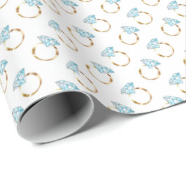 Diamond Bröllop Ringar Presentpapper