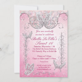 Diamond Butterfly Party-inbjudningar Inbjudningar