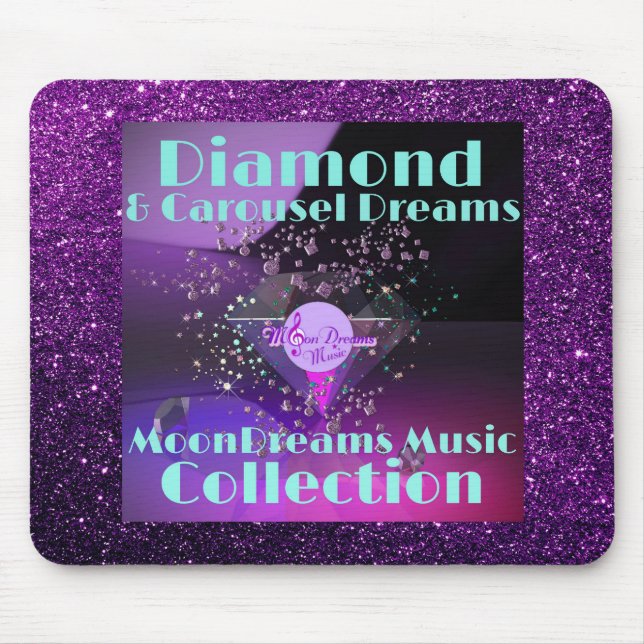 Diamond & Carousel Dreams Lila Faux Glitter Musmatta (Framsidan)