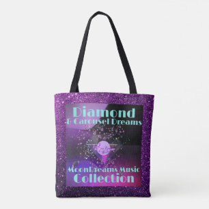 Diamond & Carousel Dreams Lila Faux Glitter Tygkasse