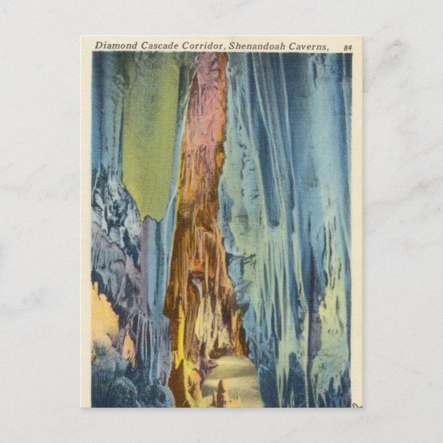Diamond Castle Corridor, Shenandoah Caverns, Va Vykort (Framsida)
