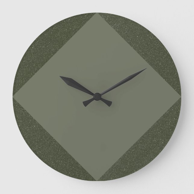 Diamond Clock av Grönt med två ton Stor Klocka (Framsida)