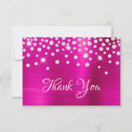 Diamond Confetti Bright Shock rosa Satin Ombre Foi Tack Kort