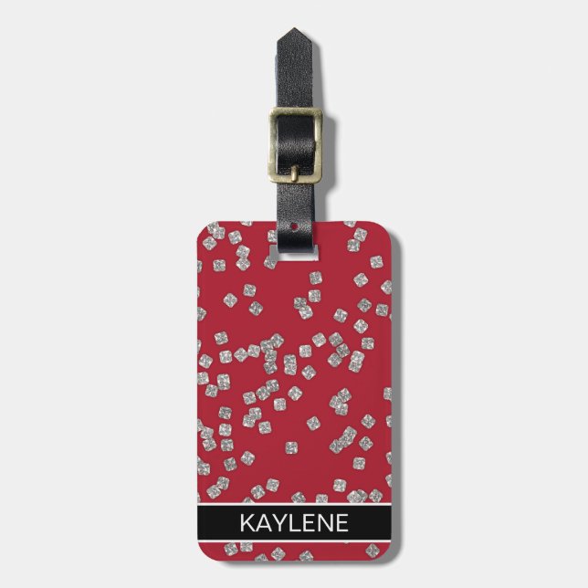 Diamond Confetti Personlig Luggage Tag Bagagebricka (Vertikal Framsida)