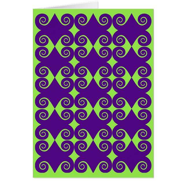 Diamond Curl Mönster Hälsningskort (Framsidan)