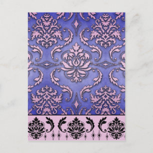 Diamond Damask, TERRACINA inom Lila och Rosa Vykort