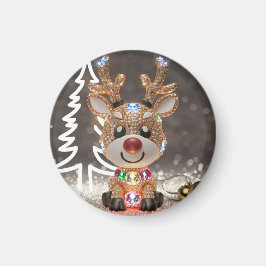 Diamond Dazzling Rudolf: En 3D-julhelg Magnet