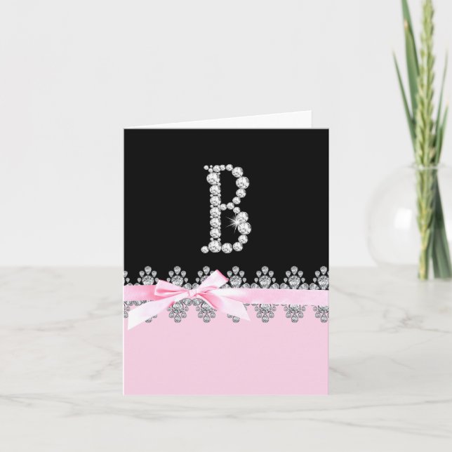 Diamond Delilah Initial: B Anteckningskort (Framsida)