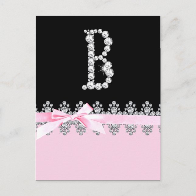 Diamond Delilah Initial: B Vykort (Framsida)