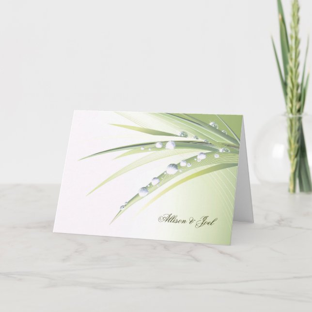 Diamond Dew Drops Bröllop Vow Renewal Inbjudan (Framsida)