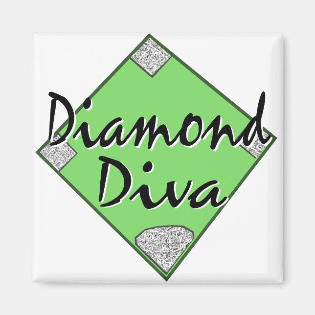Diamond Diva Softball Magnet (Framsidan)
